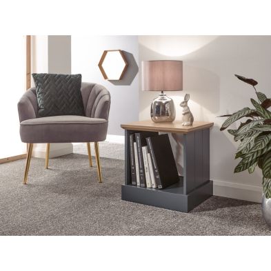 Product photograph of Kendal Side Table Blue 1 Shelf from QD stores