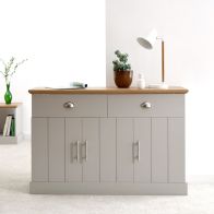 See more information about the Kendal Large Sideboard Grey 3 Doors 4 Shelves 2 Drawers
