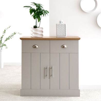 Product photograph of Kendal Sideboard Grey 2 Doors 4 Shelves 2 Drawers from QD stores
