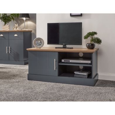 Product photograph of Kendal Tv Unit Blue 1 Shelf 1 Door from QD stores