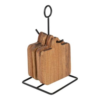 Product photograph of 6x Coaster Wood - 9cm from QD stores