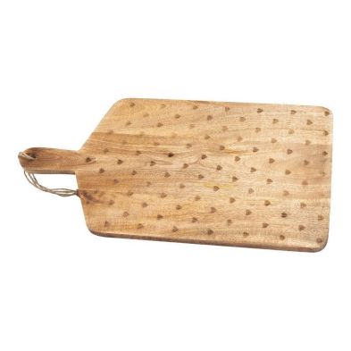 Product photograph of Chopping Board Wood With Heart Pattern - 50 2cm from QD stores