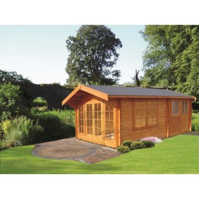 Product photograph of Shire Keilder 11 9 X 15 8 Apex Log Cabin - Premium 70mm Cladding Tongue Groove from QD stores