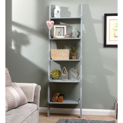 See more information about the Cyprus Tall Shelving Unit Wood Grey 5 Shelves