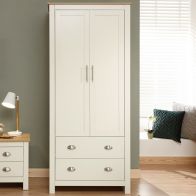 See more information about the Lancaster Tall Wardrobe Cream 2 Doors 2 Drawers