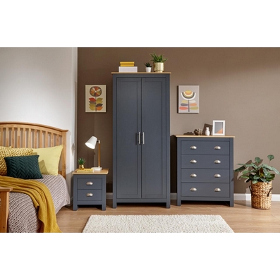 Product photograph of Lancaster 3 Piece Bedroom Furniture Set Blue from QD stores