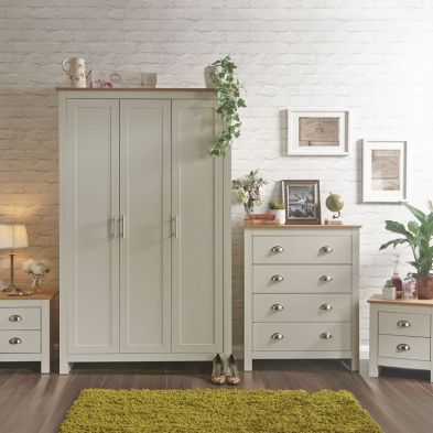 Product photograph of Lancaster 4 Piece Bedroom Furniture Set Cream from QD stores