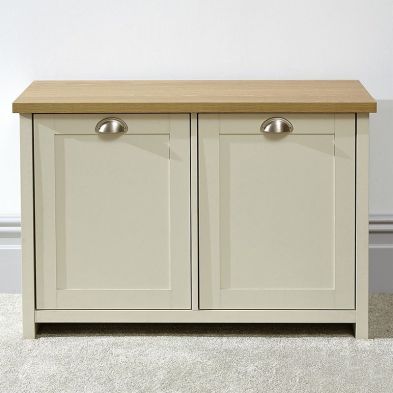 Product photograph of Lancaster Shoe Storage Cream 2 Doors 4 Shelves from QD stores