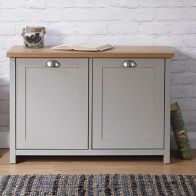See more information about the Lancaster Shoe Storage Grey 2 Doors 4 Shelves