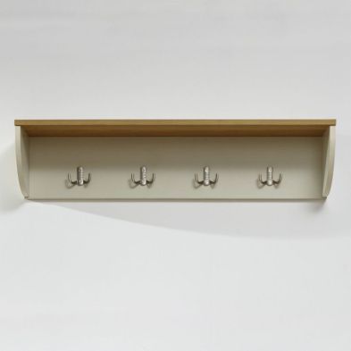 See more information about the Lancaster Wall Rack Cream & Oak 1 Shelf