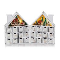 See more information about the LED Village Advent Calendar Christmas Decoration White - 21cm 