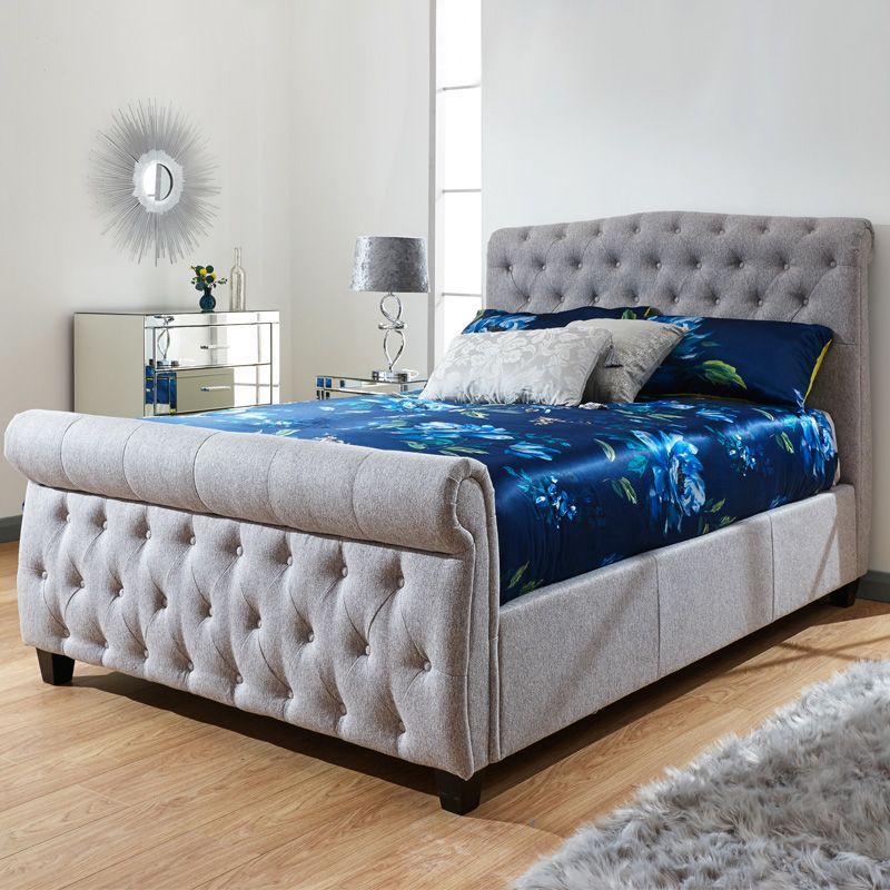 Lucerne Double Ottoman Bed Grey - Buy Online at QD Stores