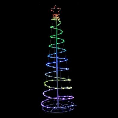 4ft Christmas Tree Light Feature With Led Lights Green