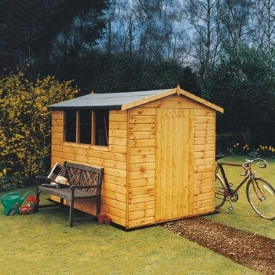 Product photograph of Shire Lewis 12 X 8 Shiplap Apex Garden Shed from QD stores