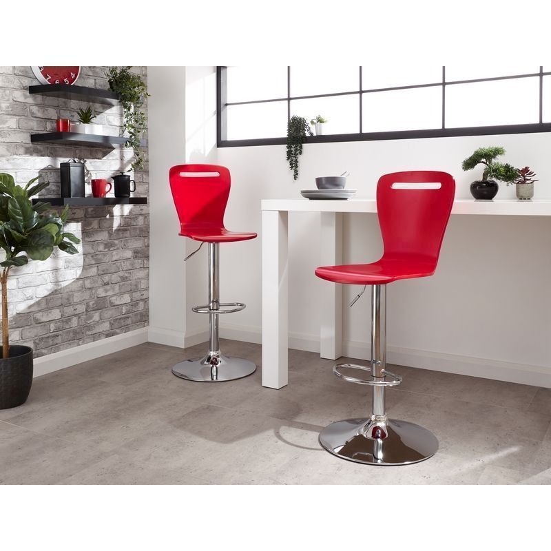 Long Island Pair Of Barstools Red, Wine Red Bar Stools