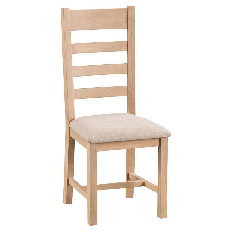 Oak Dining Chair Natural Lime-Washed Oak with Dovetailed Joints