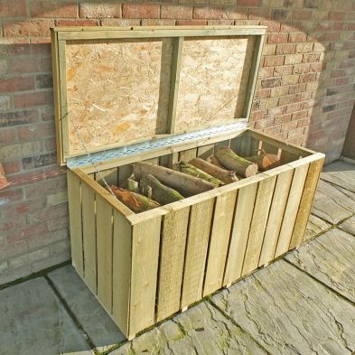 Product photograph of Shire Log Box 4 3 X 2 Flat Log Store - Premium Pressure Treated Shiplap from QD stores
