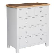 See more information about the Lucerne Oak White 5 Drawer Chest - Pre-order
