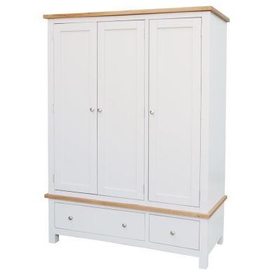 See more information about the Lucerne Oak White 3 Door 2 Drawer Triple Wardrobe