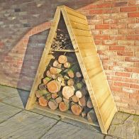See more information about the Shire Wentworth 4' x 1' 8" Apex Log Store - Premium Overlap