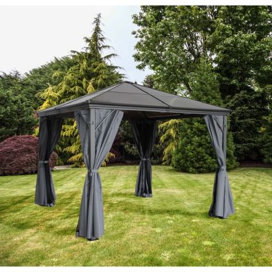 Product photograph of Lugano Garden Gazebo By Royalcraft With A 3 X 3m Grey Canopy from QD stores