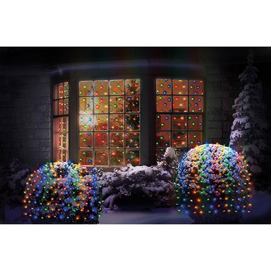 Christmas Curtain Light Animated Multicolour Outdoor 180 Led 17m