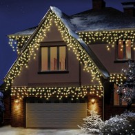 See more information about the Christmas String Icicle Lights Animated Warm White Outdoor 240 LED - 5.8m IcicleBrights