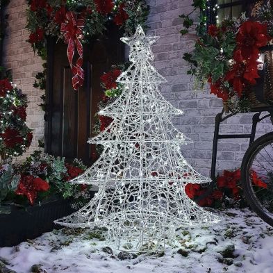 See more information about the 3ft Christmas Tree Light Feature with LED Lights White  Tips 