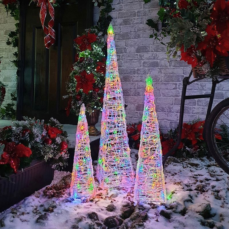 180 Led Multicolour Outdoor Soft Acrylic Pyramid Tree Christmas Lights Mains 5m Buy Online At Qd Stores