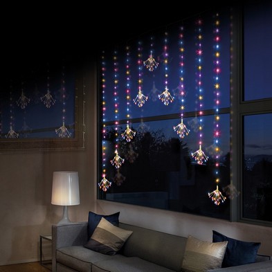 Christmas Curtain Light Multicolour Outdoor 483 Led 12cm