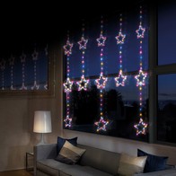 See more information about the Christmas Curtain Light Multicolour Outdoor 312 LED - 1.2cm