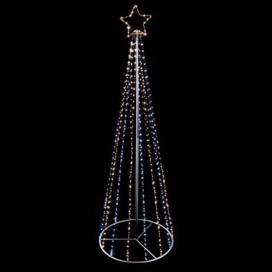 5ft Christmas Tree Light Feature With Led Lights White Warm White
