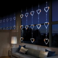 See more information about the Christmas Heart Curtain Light White Outdoor 312 LED - 1.3cm