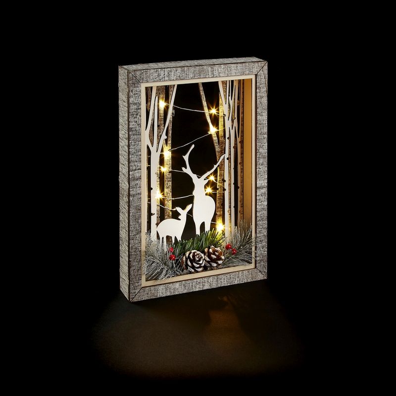 Stag Frame Light Christmas Decoration - 10 Warm White LEDs