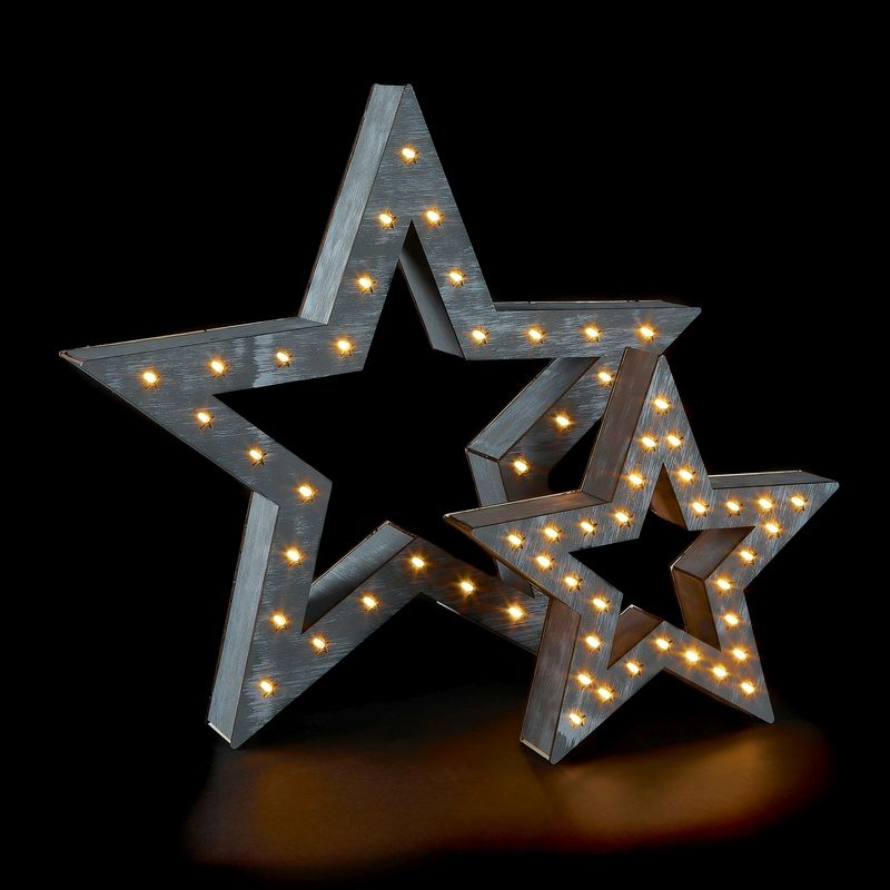 2 x Decoration Star Christmas Light Warm White Indoor 60 LED by Astralis
