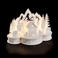 See more information about the Mountain Nutcracker House Silhouette Christmas Decoration - 12 Warm White LEDs