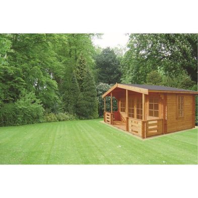Product photograph of Shire Lydford 11 9 X 13 8 Apex Log Cabin - Premium 44mm Cladding Tongue Groove from QD stores