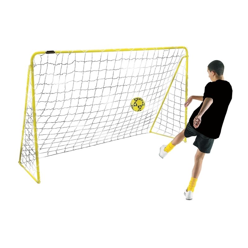Kickmaster Premier 6ft Goal & Netting Yellow Frame