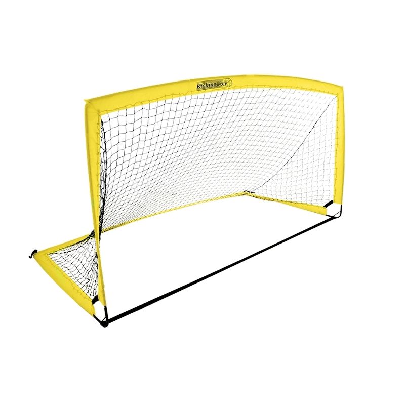 Kickmaster Fibreglass 6ft Goal & Netting Yellow Frame