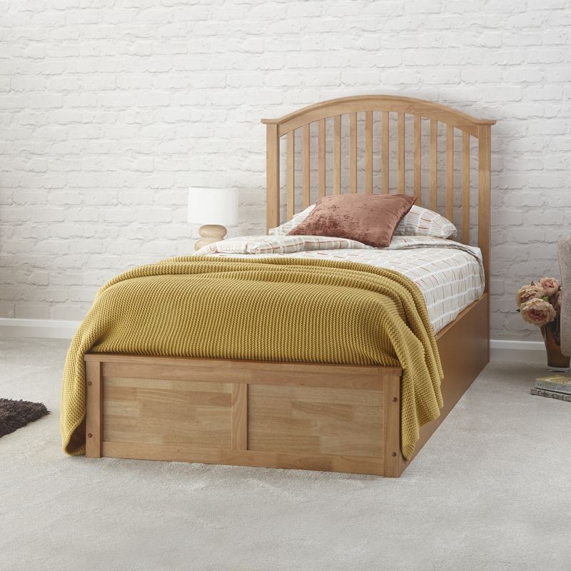 Madrid Single Ottoman Bed Natural 3 x 7ft
