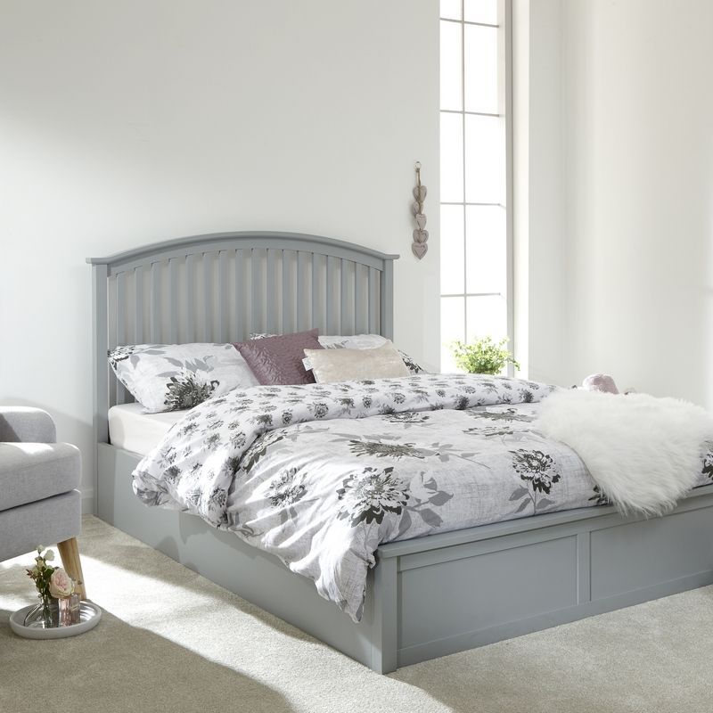 Madrid Double Ottoman Bed Grey