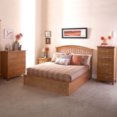 Madrid King Size Ottoman Bed Natural 5 X 7ft