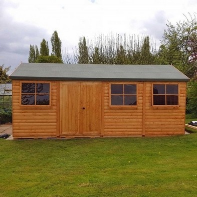 Product photograph of Shire Mammoth 24 X 12 11 Apex Shed - Premium Coated Shiplap from QD stores