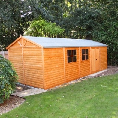 Product photograph of Shire Mammoth 29 10 X 12 11 Apex Shed - Premium Coated Shiplap from QD stores