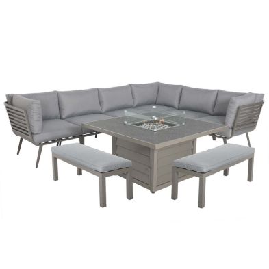 Product photograph of Mayfair Garden Corner Sofa By Royalcraft - 10 Seats Grey Cushions from QD stores