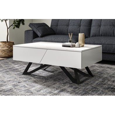 Product photograph of Weston Coffee Table White 1 Drawer from QD stores