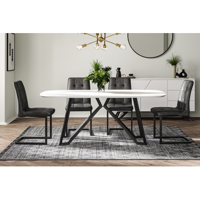 Product photograph of Weston Dining Table White 178cm from QD stores