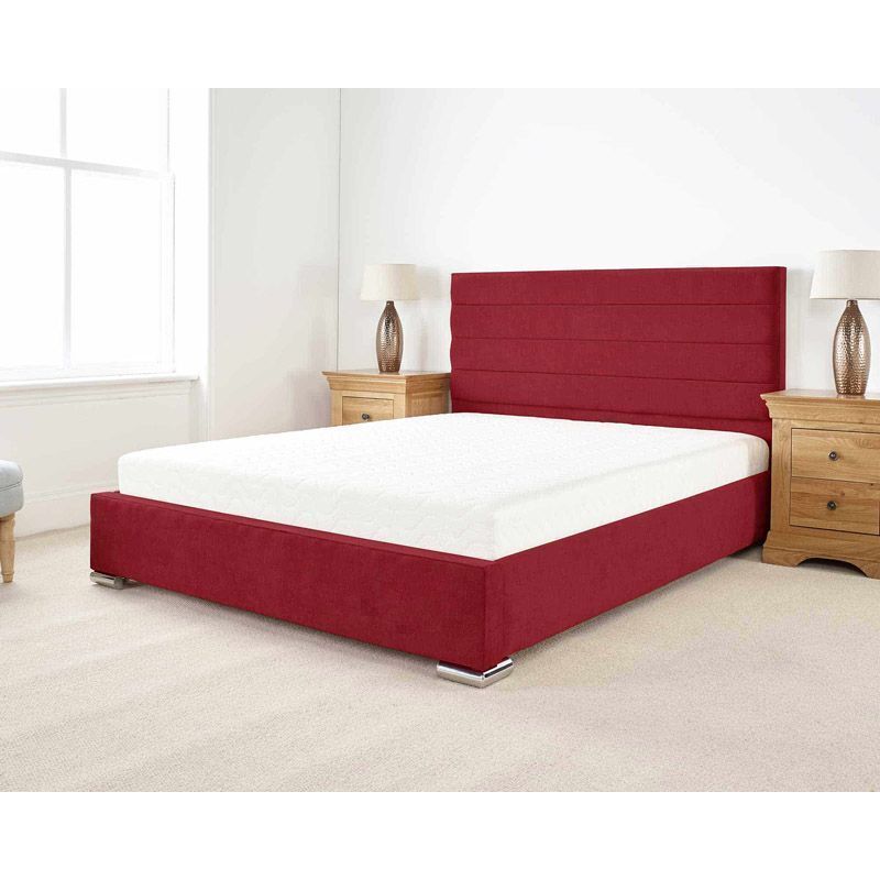 6ft Super King Size Bed Frame, Red King Platform Bed