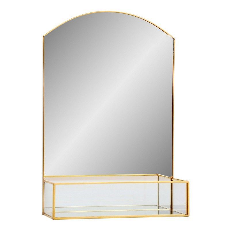 Deco Mirror Metal Gold 34cm