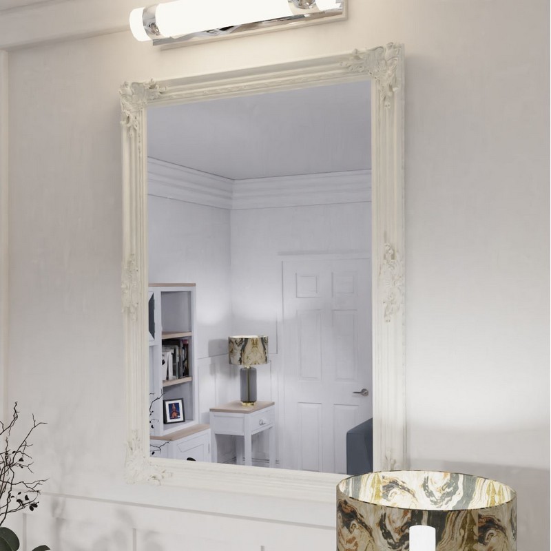 Venetian Wall Mirror White 105cm